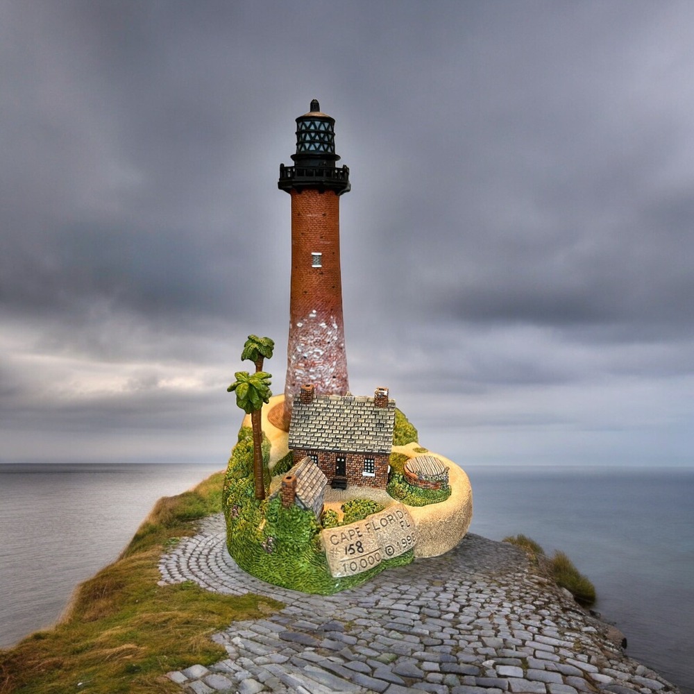 1998 Light Harbour CAPE FLORDIA Lighthouse FL Signed Bill Younger #158 of 10,000